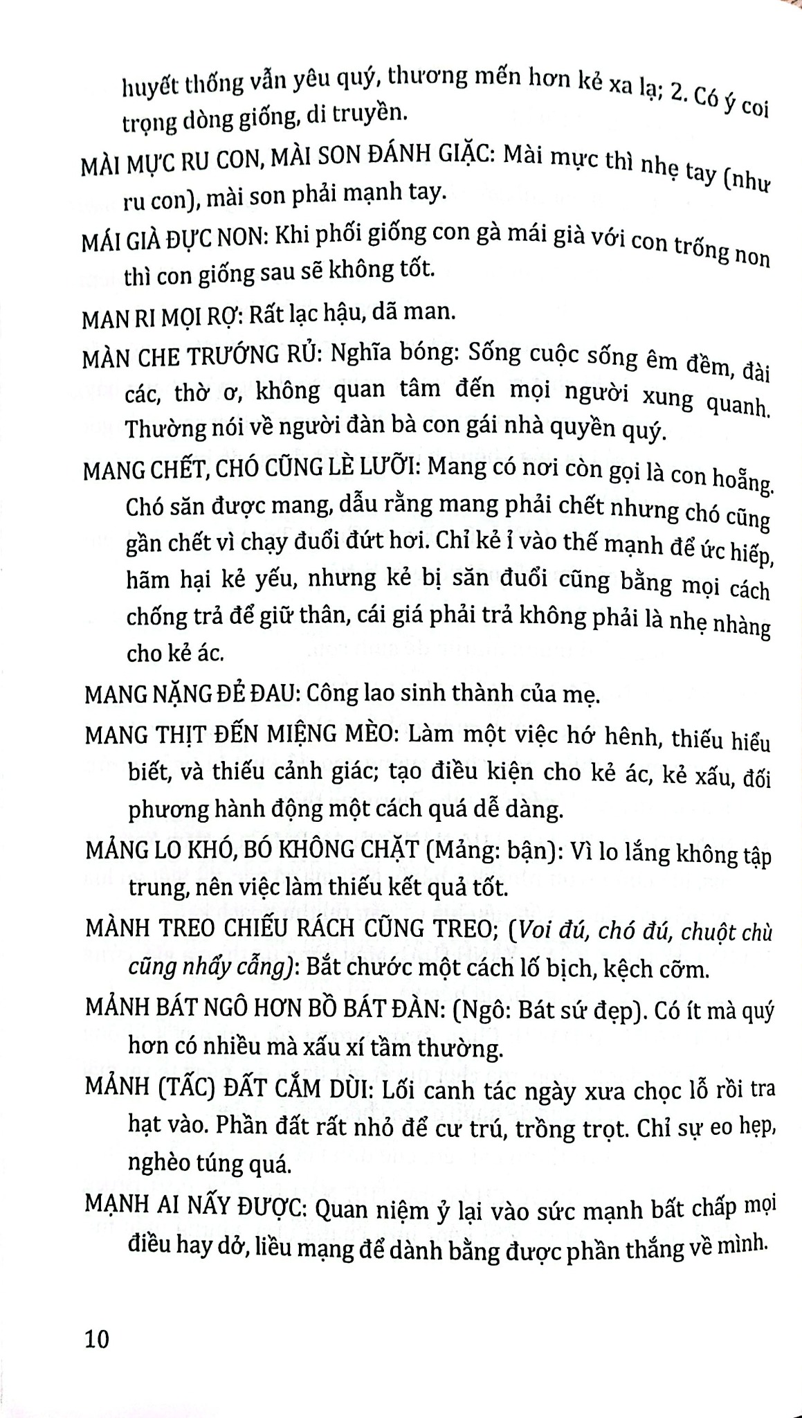 Giải Nghĩa Thành Ngữ Tục Ngữ Việt Nam - Từ M Đến Y - Quyển 2 - Minh Thành An