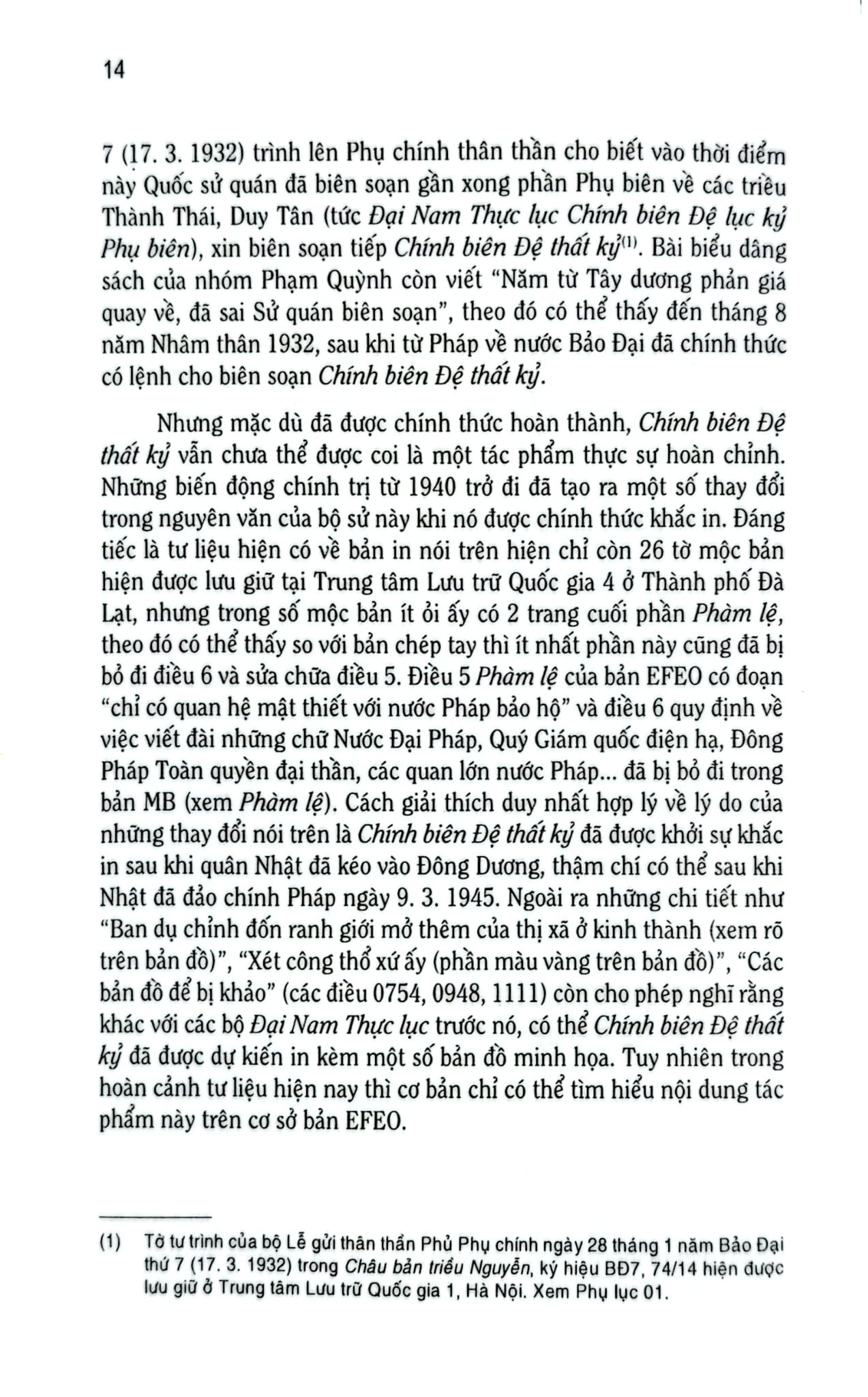 Đại Nam Thực Lục Chính Biên Đệ Thất Kỷ - Quốc Sử Quán Triều Nguyễn - Cao Tự Thanh