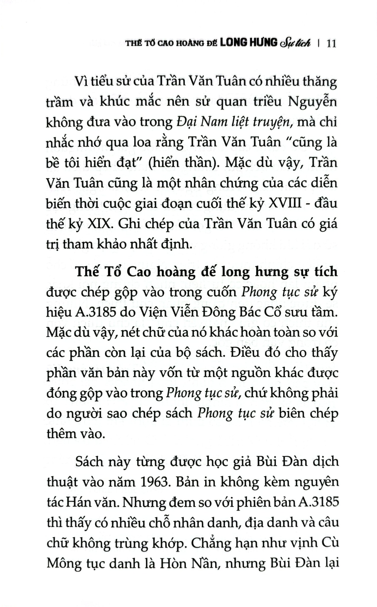 Thế Tổ Cao Hoàng Đế Long Hưng Sự Tích - 
Trần Văn Tuân