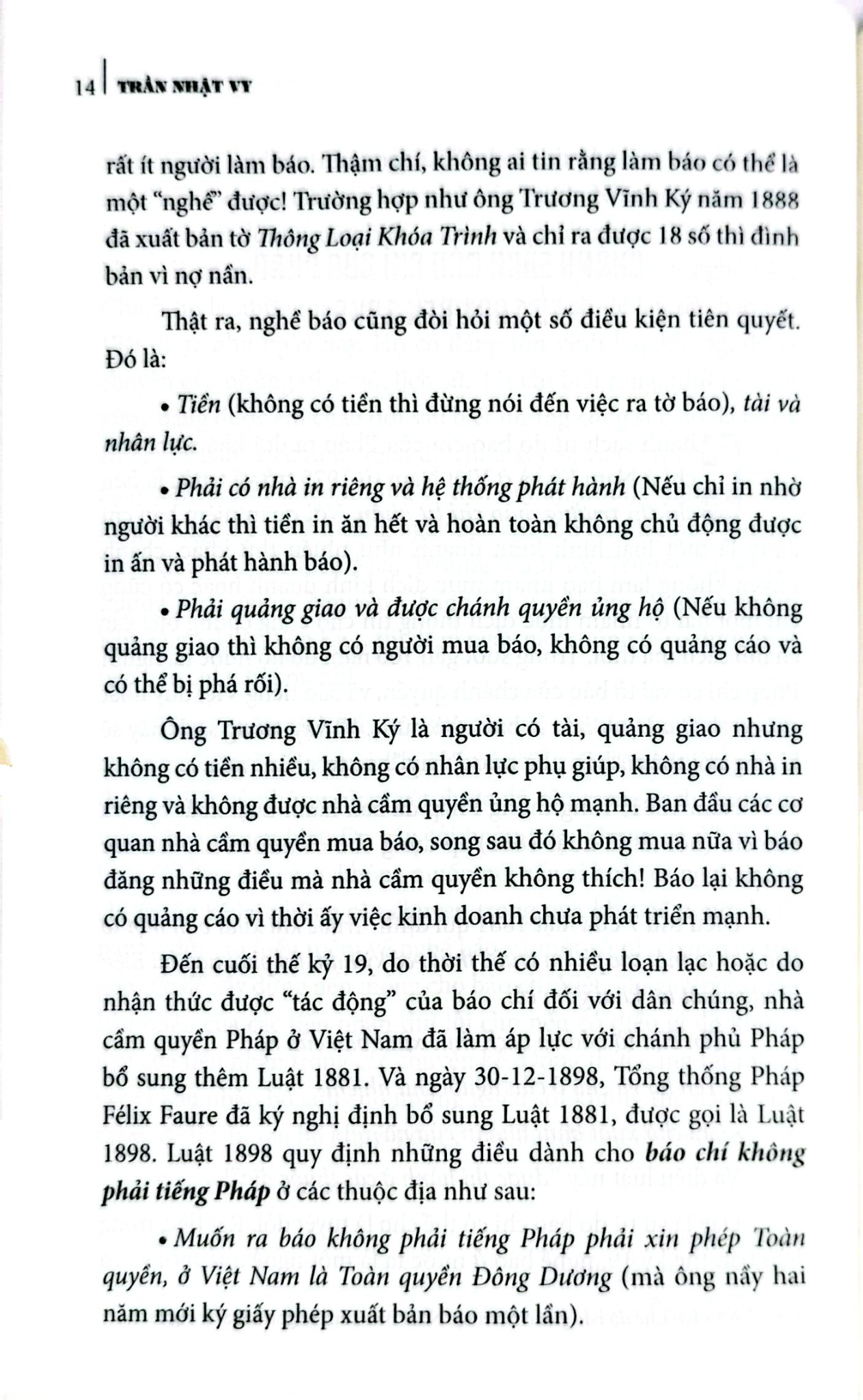 Sài Gòn Chuyện Nghề Báo - Biên Khảo - 
Trần Nhật Vy