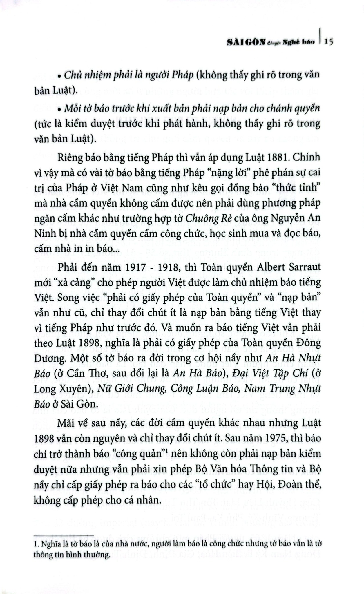 Sài Gòn Chuyện Nghề Báo - Biên Khảo - 
Trần Nhật Vy