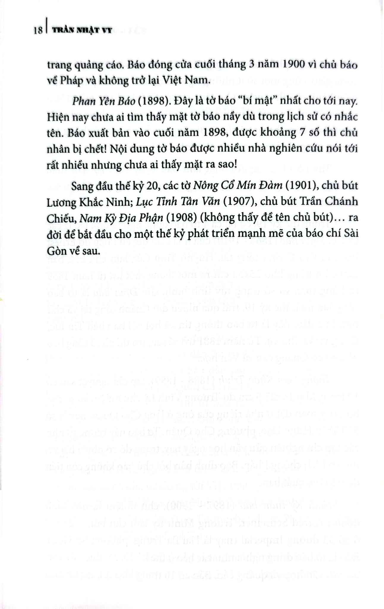Sài Gòn Chuyện Nghề Báo - Biên Khảo - 
Trần Nhật Vy