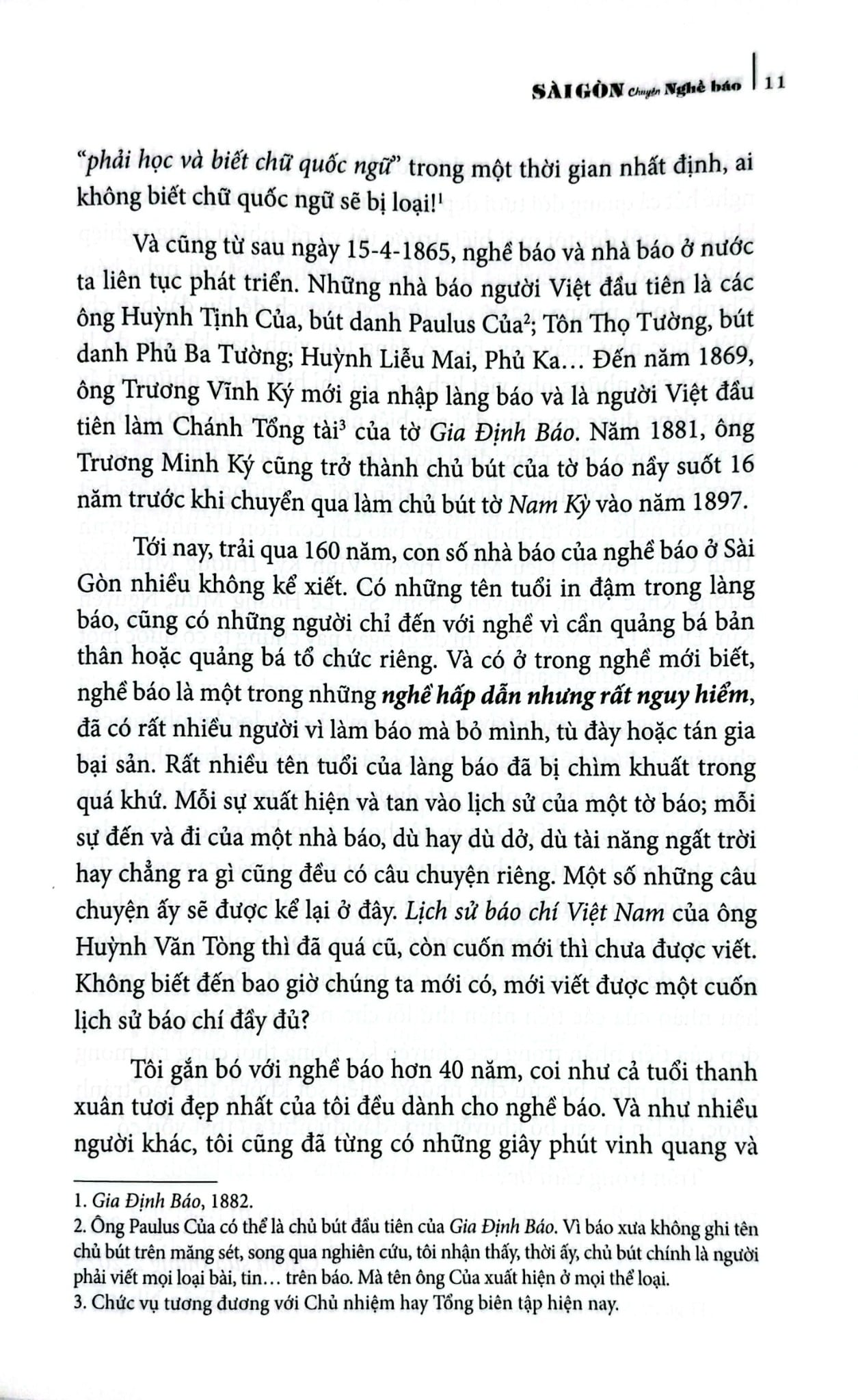 Sài Gòn Chuyện Nghề Báo - Biên Khảo - 
Trần Nhật Vy