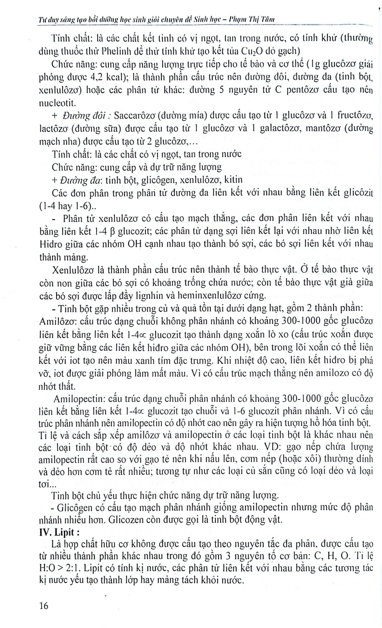Tư Duy Sáng Tạo Bồi Dưỡng Học Sinh Giỏi Trung Học Phổ Thông Chuyên Đề Sinh Học - Tập 1 - Phạm Thị Tâm