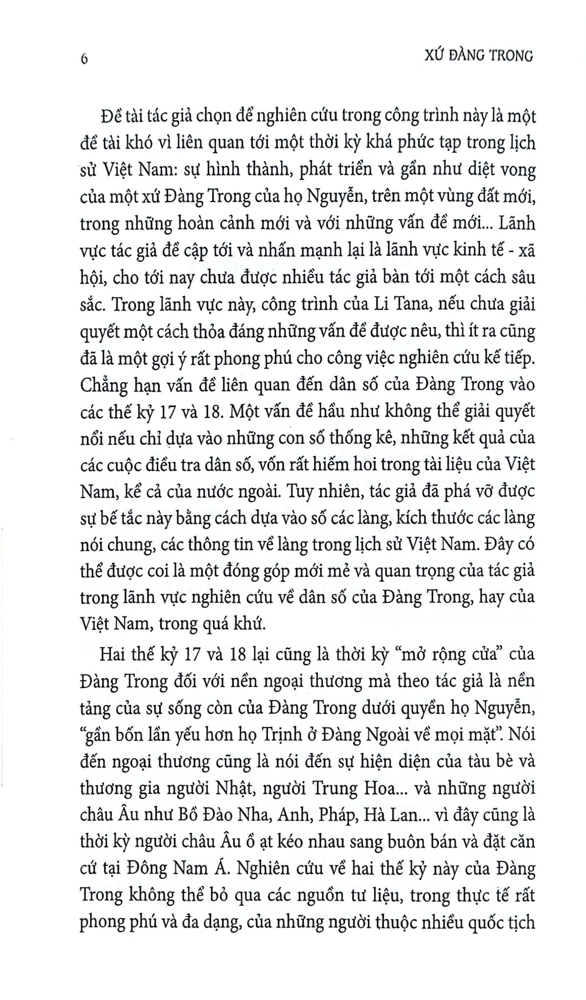 Xứ Đàng Trong - Lịch Sử Kinh Tế - Xã Hội Việt Nam Thế Kỷ 17 Và 18 - Li Tana