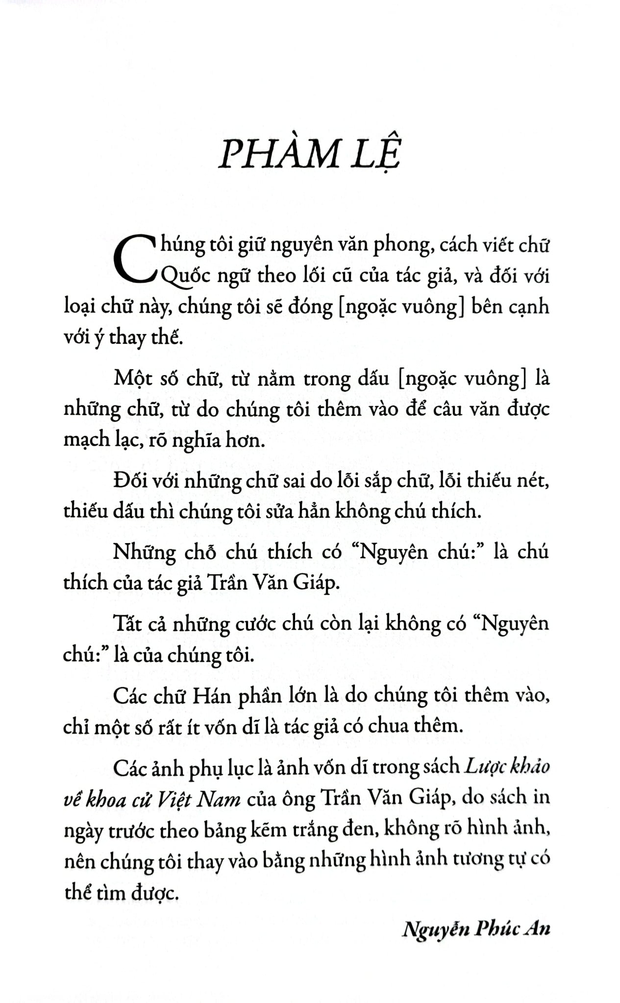 Lược Khảo Về Khoa Cử Việt Nam - Từ Khởi Thủy Đến Khoa Mậu Ngọ 1918 - Trần Văn Giáp - Nguyễn Phúc An khảo chú