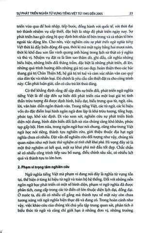  Sự Phát Triển Nghĩa Từ Vựng Tiếng Việt Từ 1945 Đến 2005 - Lê Quang Thiêm 