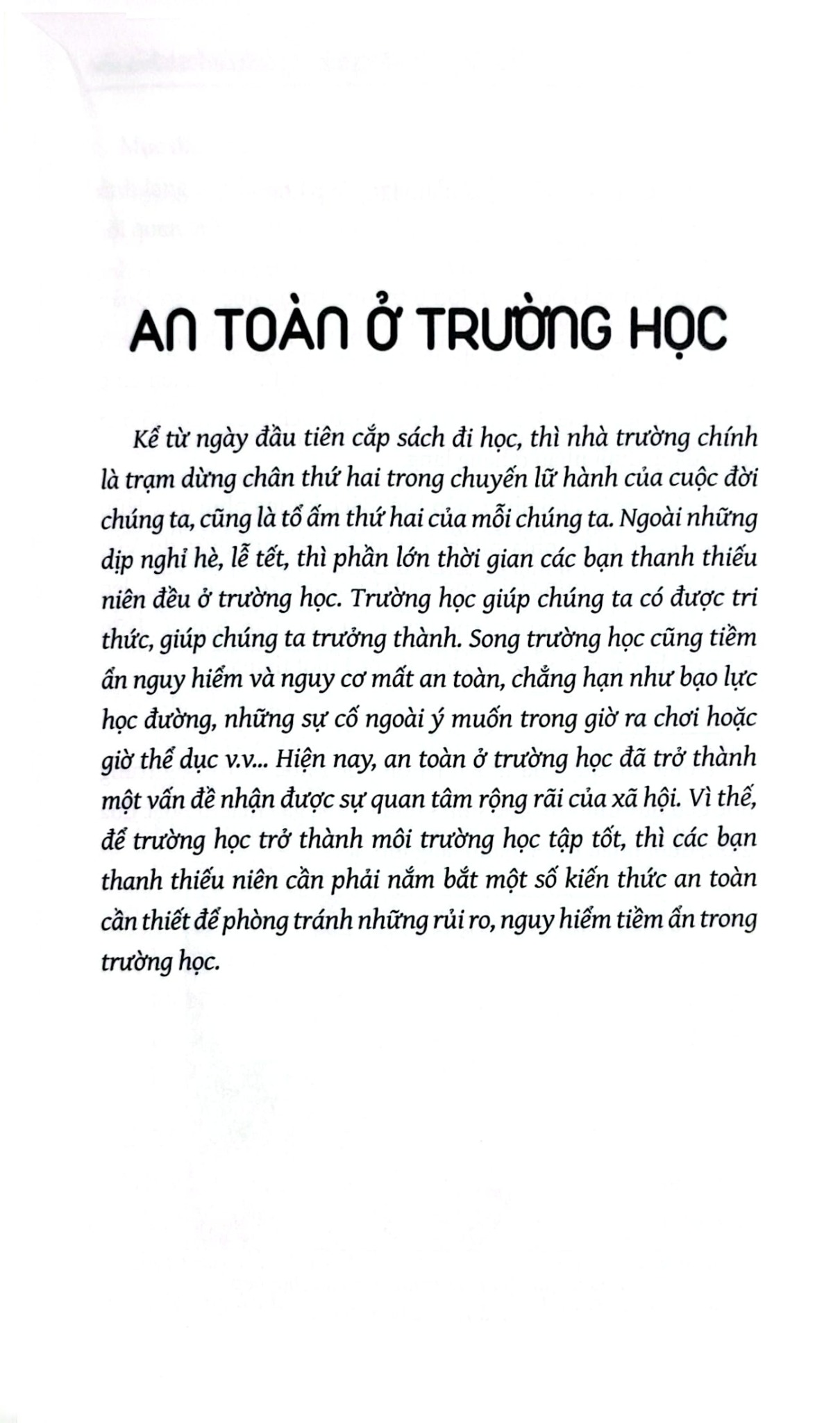An Toàn Khi Ở Trường Học Và Ngoài Xã Hội - Trần Giang Sơn