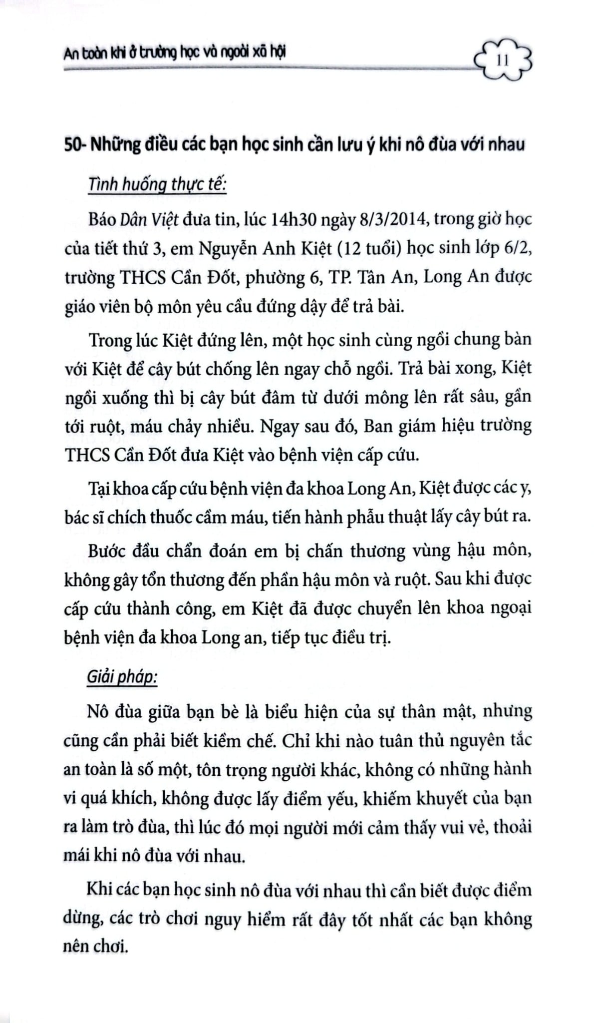 An Toàn Khi Ở Trường Học Và Ngoài Xã Hội - Trần Giang Sơn