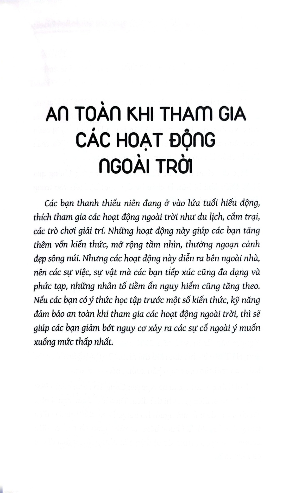 An Toàn Khi Tham Gia Các Hoạt Động Ngoài Trời Và Phòng Chống Thiên Tai - Trần Giang Sơn