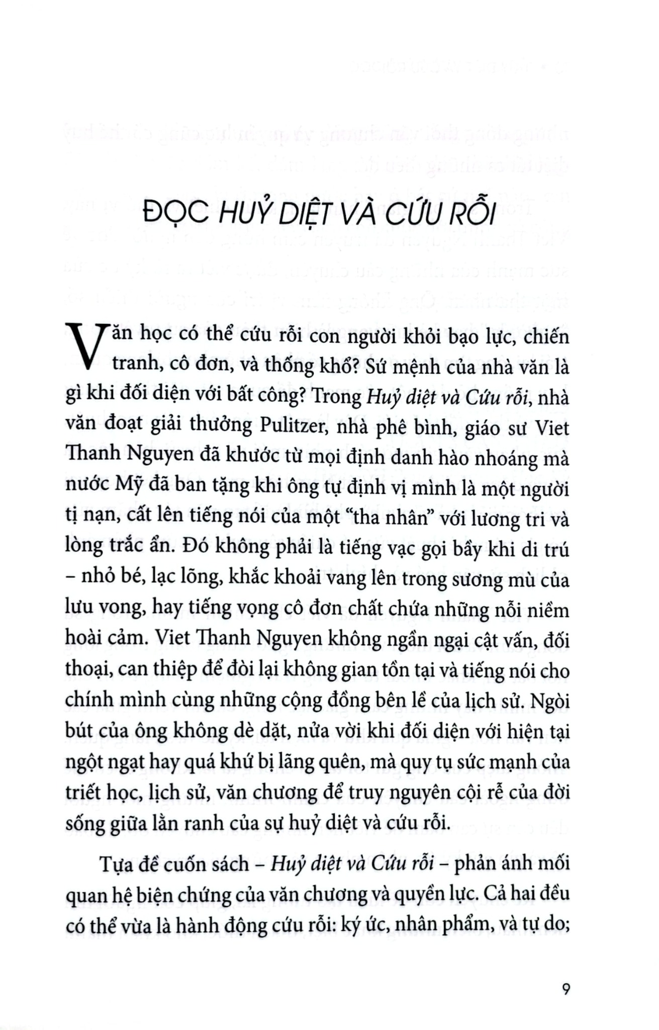 Hủy Diệt Và Cứu Rỗi - Ngòi Bút Tha Nhân (Bìa Mềm) - Viet Thanh Nguyen