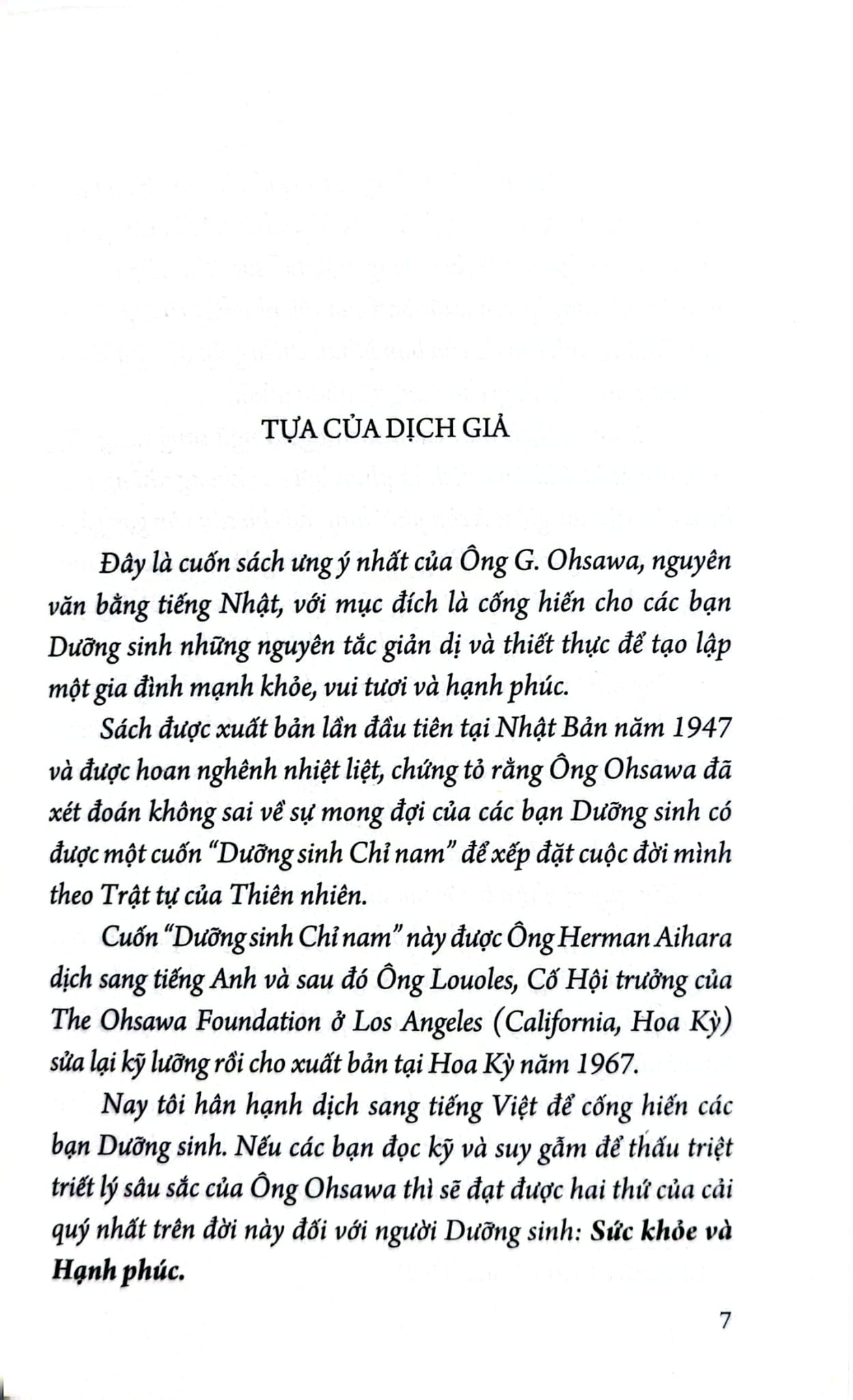 Dưỡng Sinh Trong Đời Sống Hằng Ngày - George Ohsawa