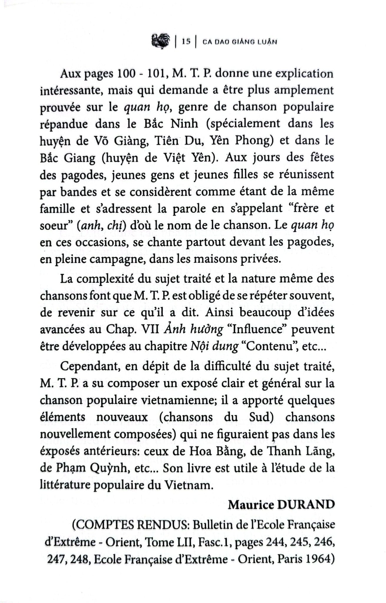 Ca Dao Giảng Luận - Thuần Phong