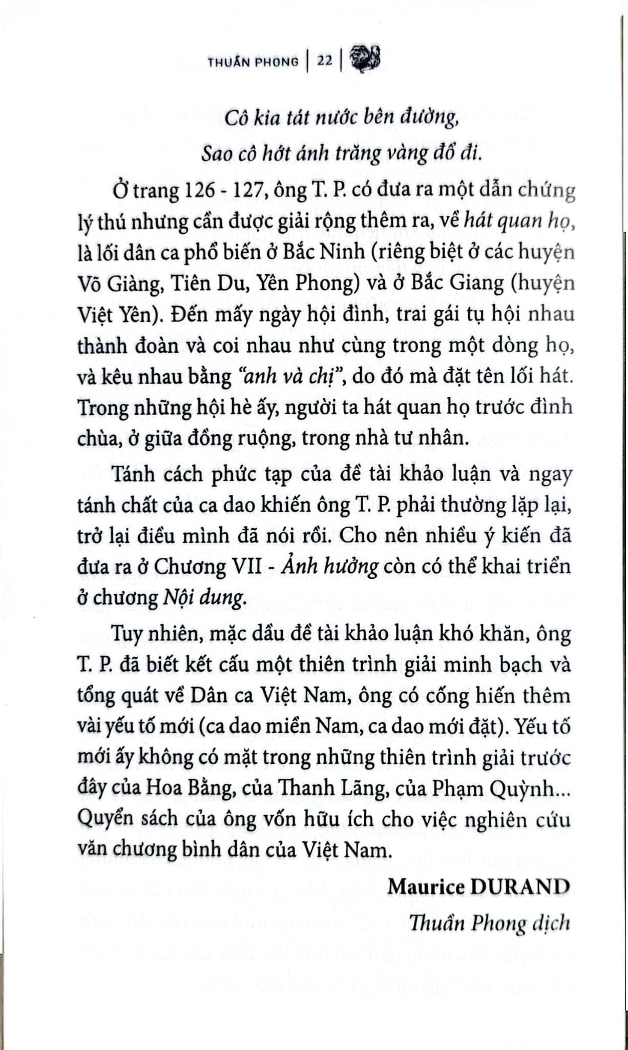 Ca Dao Giảng Luận - Thuần Phong