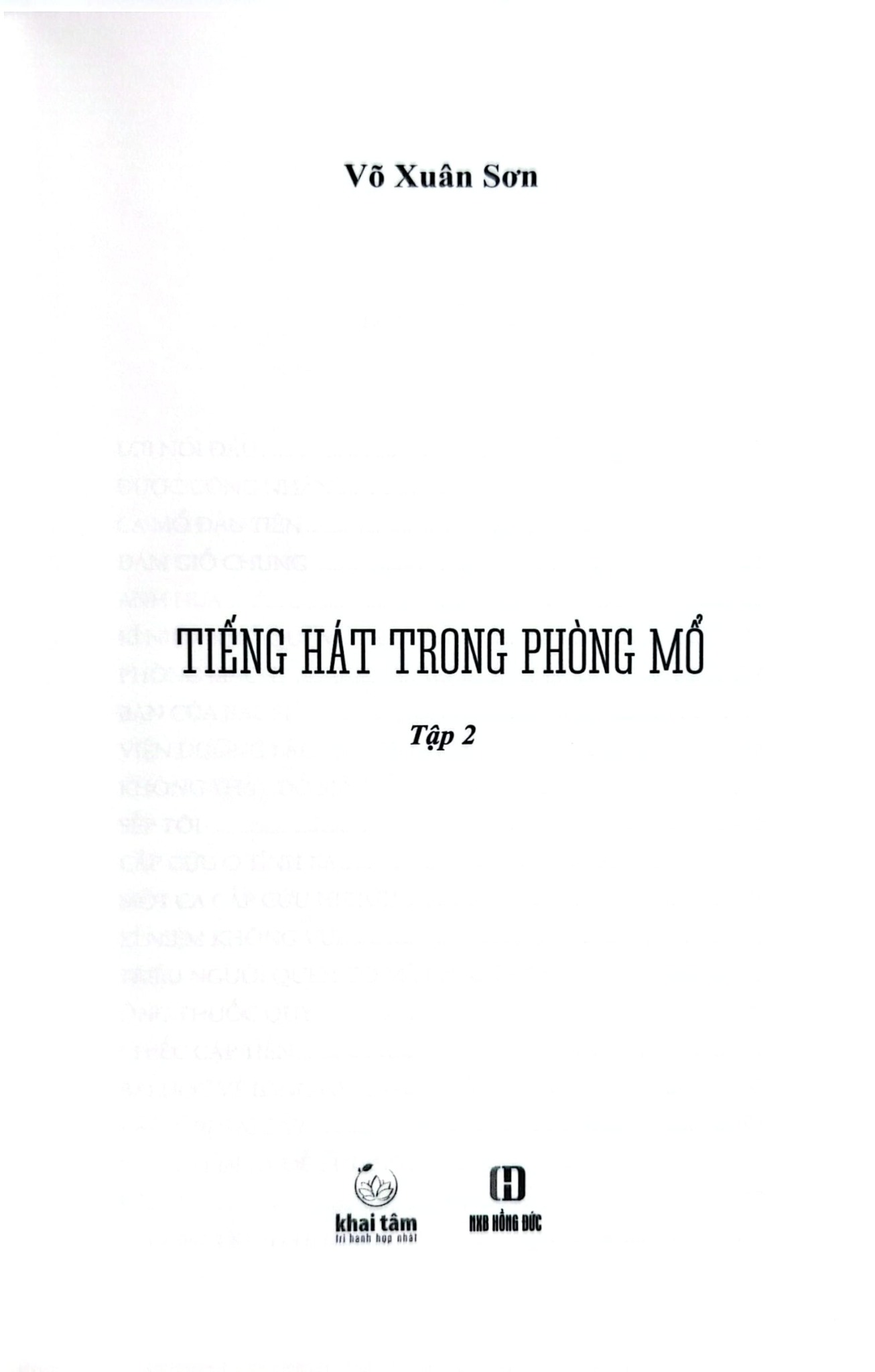 Tiếng Hát Trong Phòng Mổ - Tập 2 - Võ Xuân Sơn