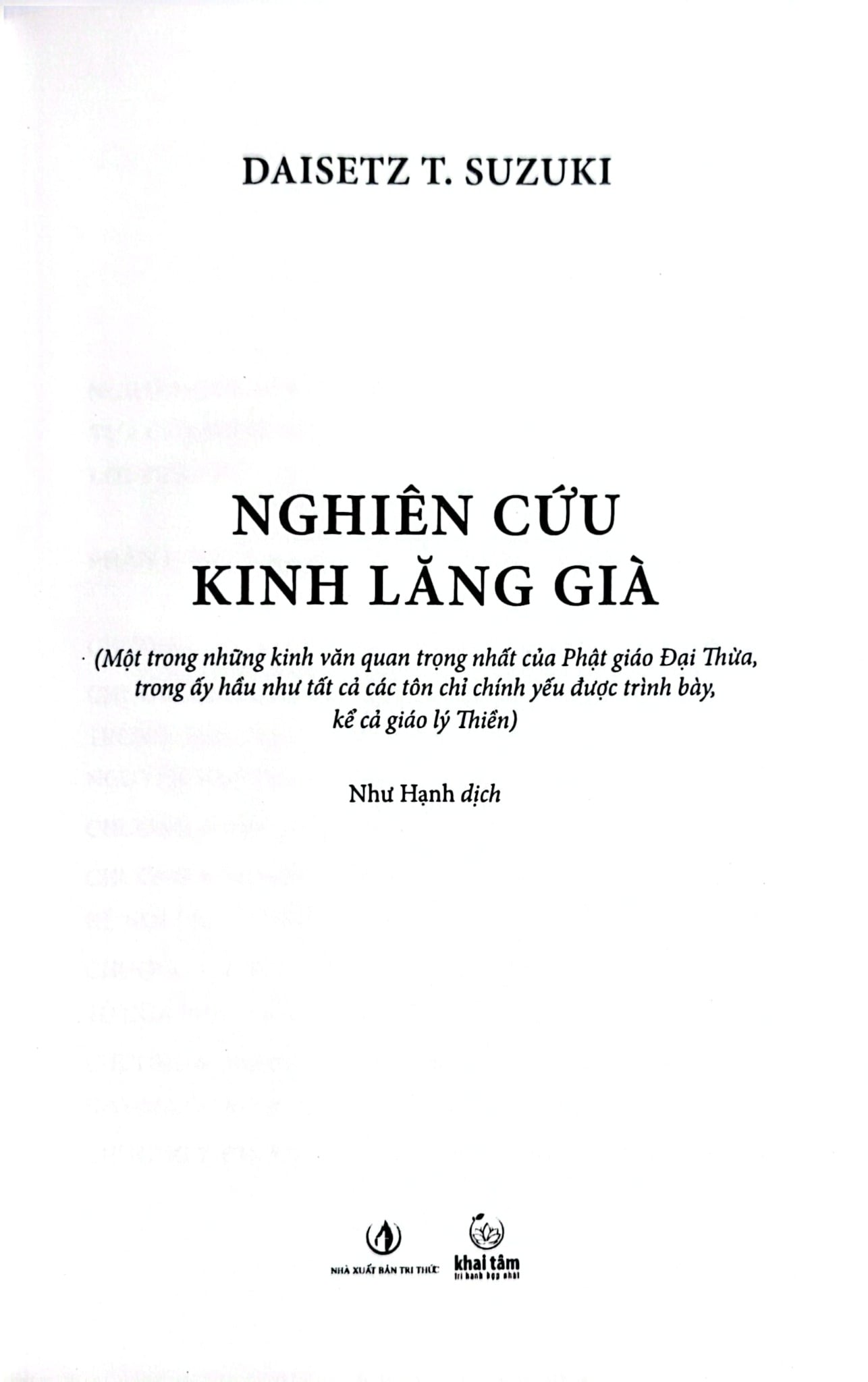 Nghiên Cứu Kinh Lăng-Già - Daisetz Teitaro Suzuki