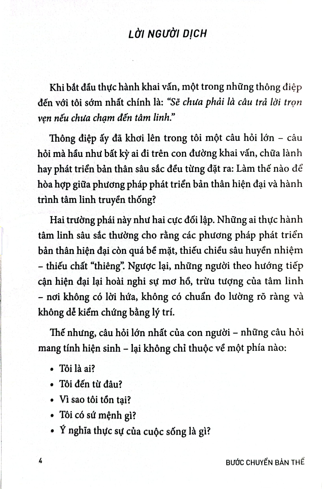 Bước Chuyển Bản Thể - Leon VanderPol