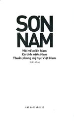 Nói Về Miền Nam - Cá Tính Miền Nam - Thuần Phong Mỹ Tục Việt Nam - Sơn Nam