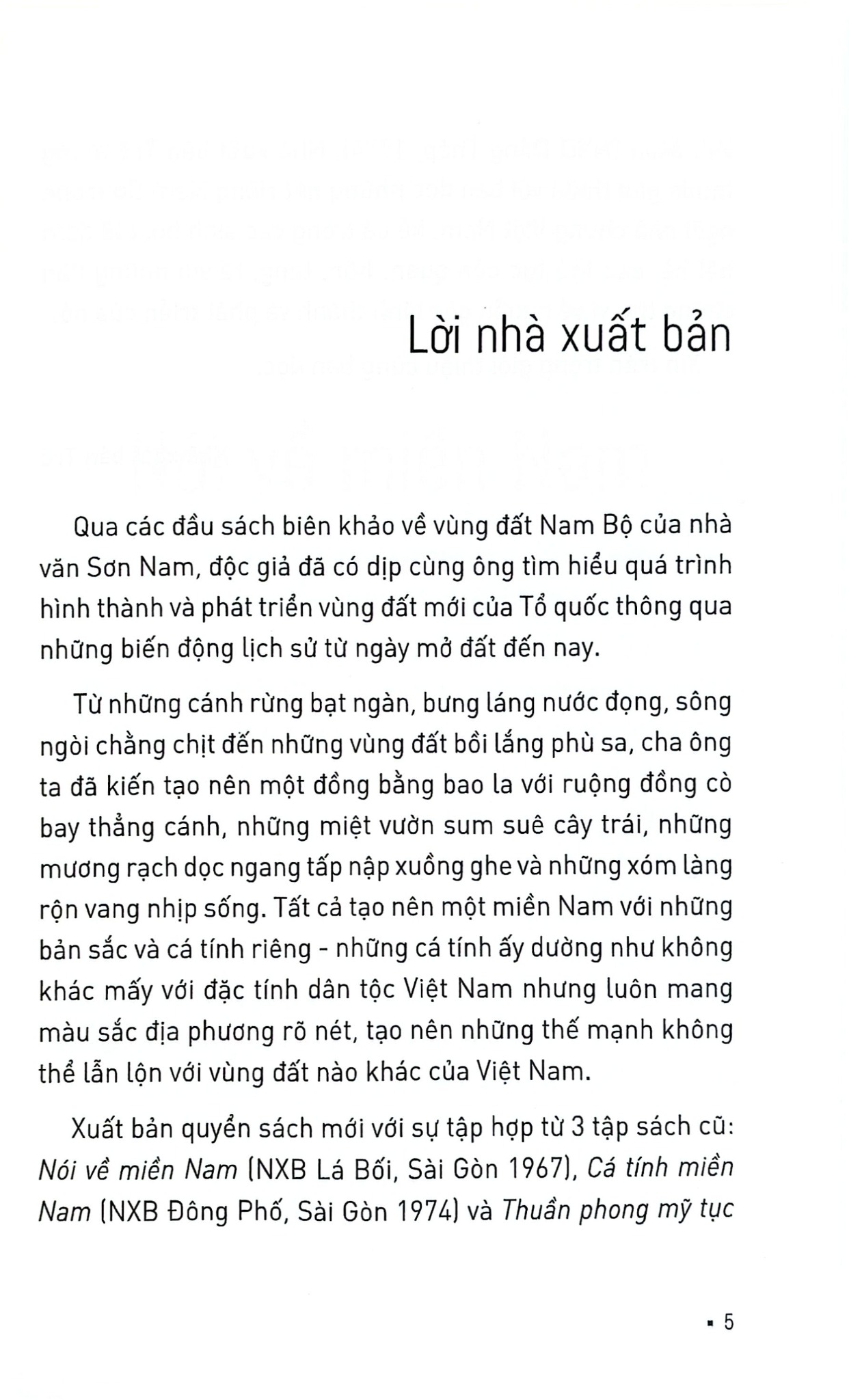Nói Về Miền Nam - Cá Tính Miền Nam - Thuần Phong Mỹ Tục Việt Nam - Sơn Nam