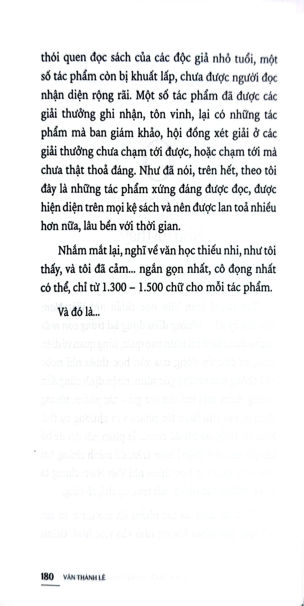 Văn Học Thiếu Nhi Việt Nam - Đầu Thế Kỷ 21 - Những Điều Đọng Lại Trong Con Mắt Nhắm - Văn Thành Lê