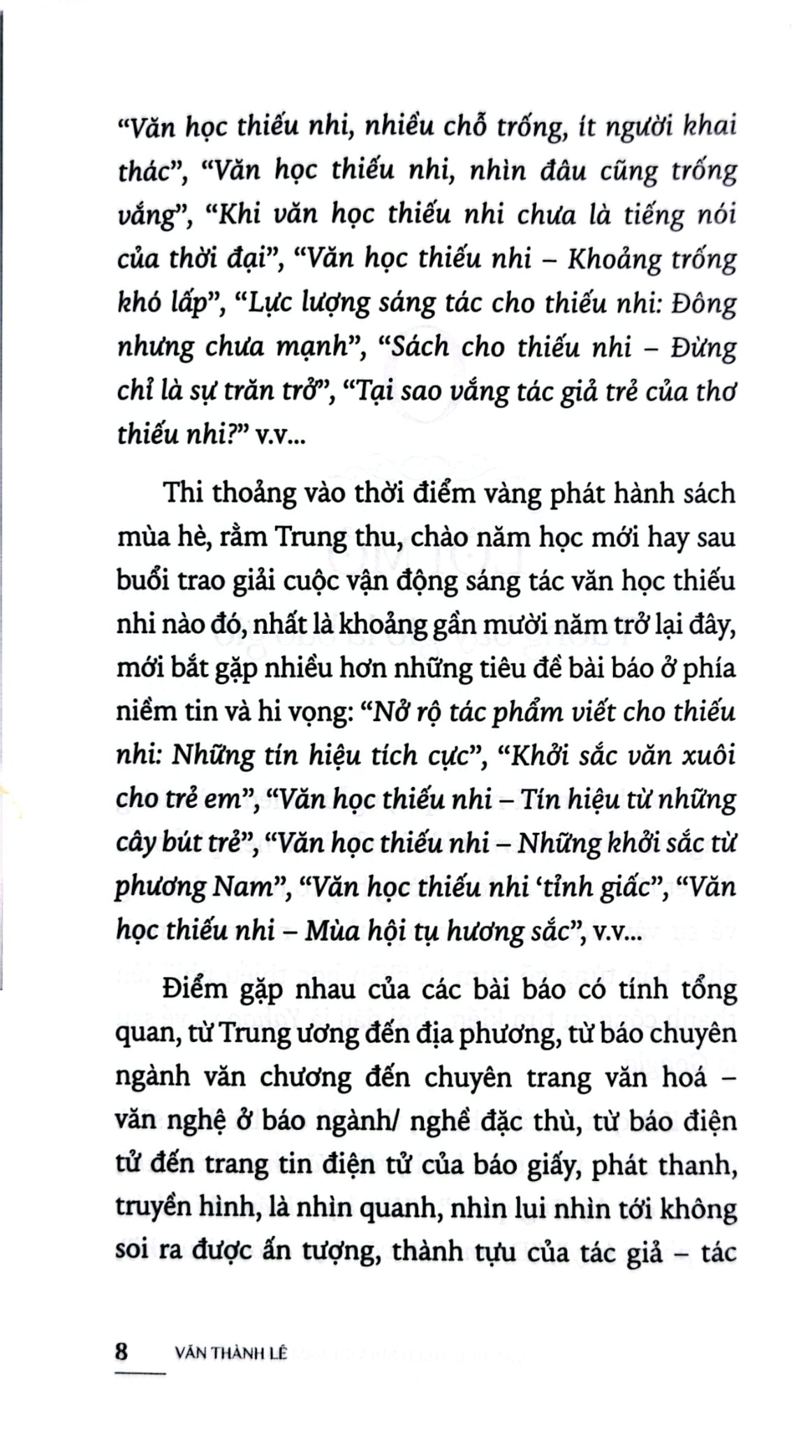 Văn Học Thiếu Nhi Việt Nam - Đầu Thế Kỷ 21 - Những Điều Đọng Lại Trong Con Mắt Nhắm - Văn Thành Lê
