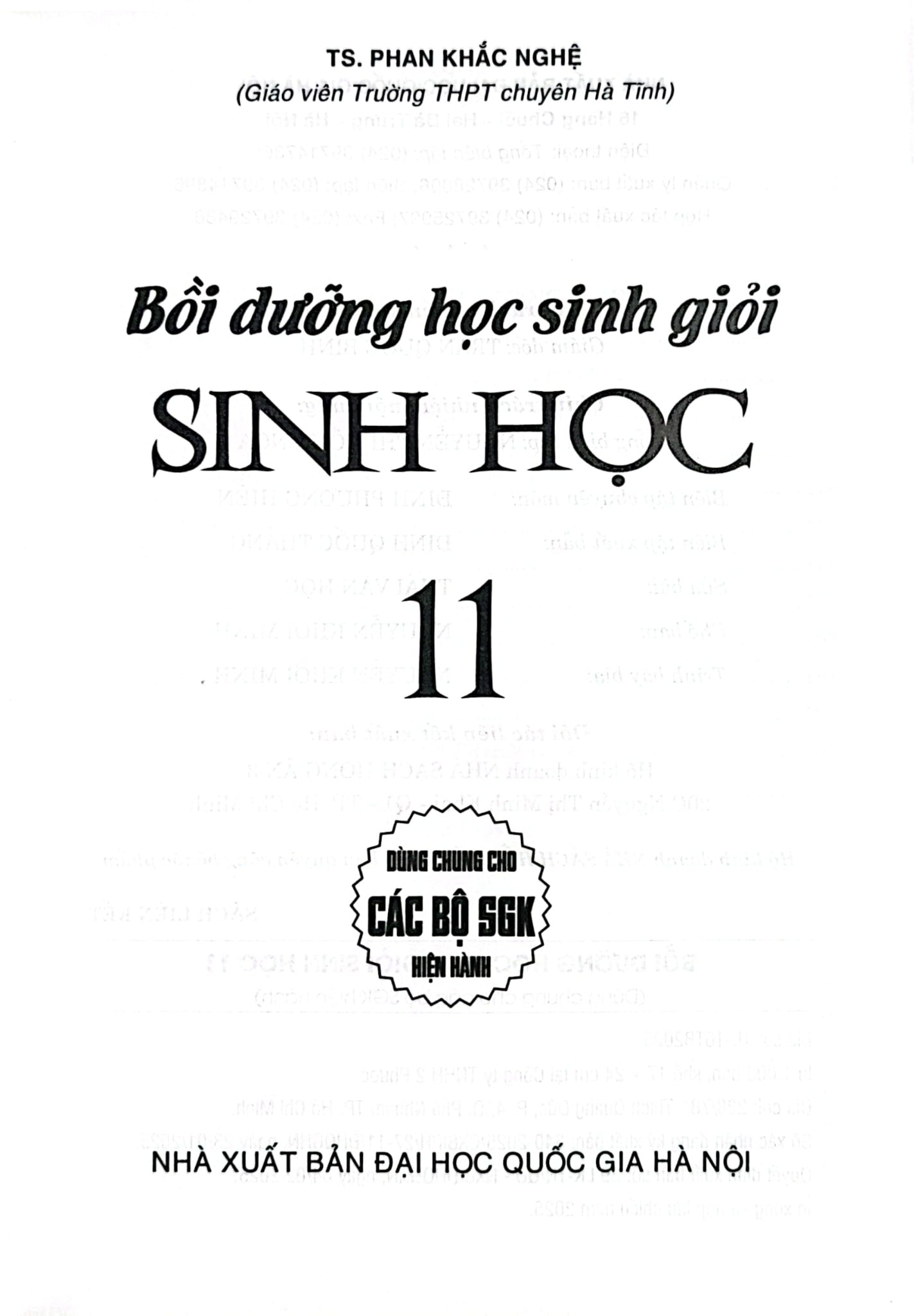 Bồi Dưỡng Học Sinh Giỏi Sinh Học 11 - Phan Khắc Nghệ (Dùng Chung Cho Các Bộ Sgk Hiện Hành) - Phan Khắc Nghệ