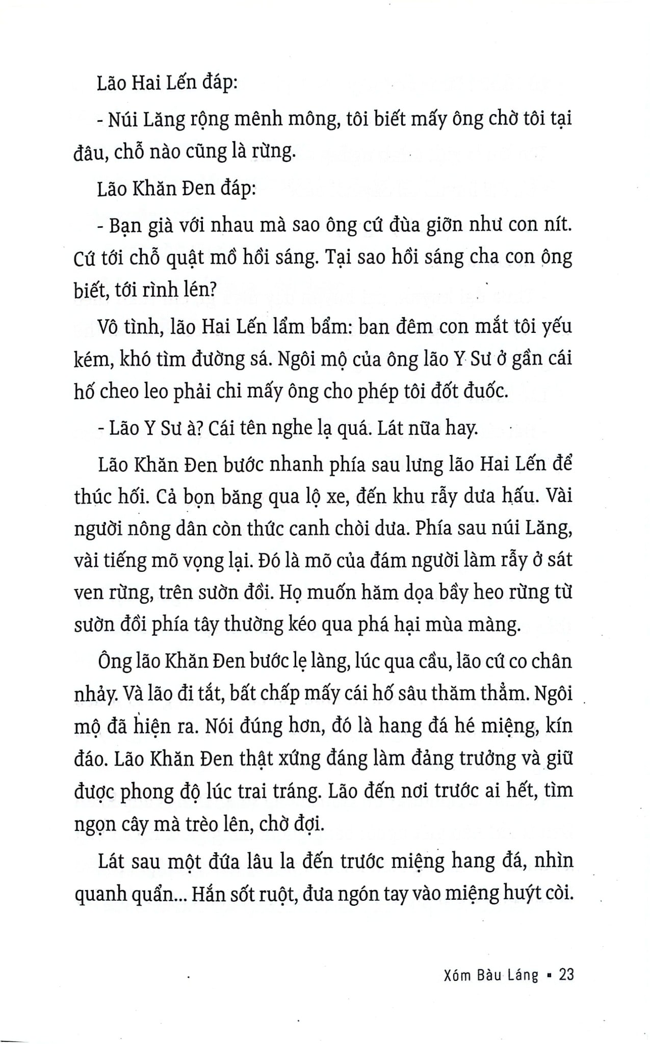 Xóm Bàu Láng - Sơn Nam