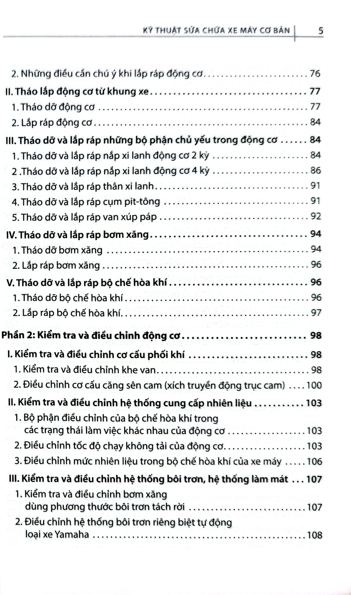Kỹ Thuật Sửa Chữa Xe Máy Cơ Bản - Trí Cường