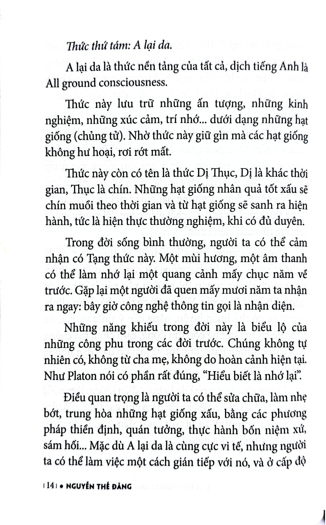 Duy Thức Thấy Thẳng Bản Tánh Của Tâm - Nguyễn Thế Đăng
