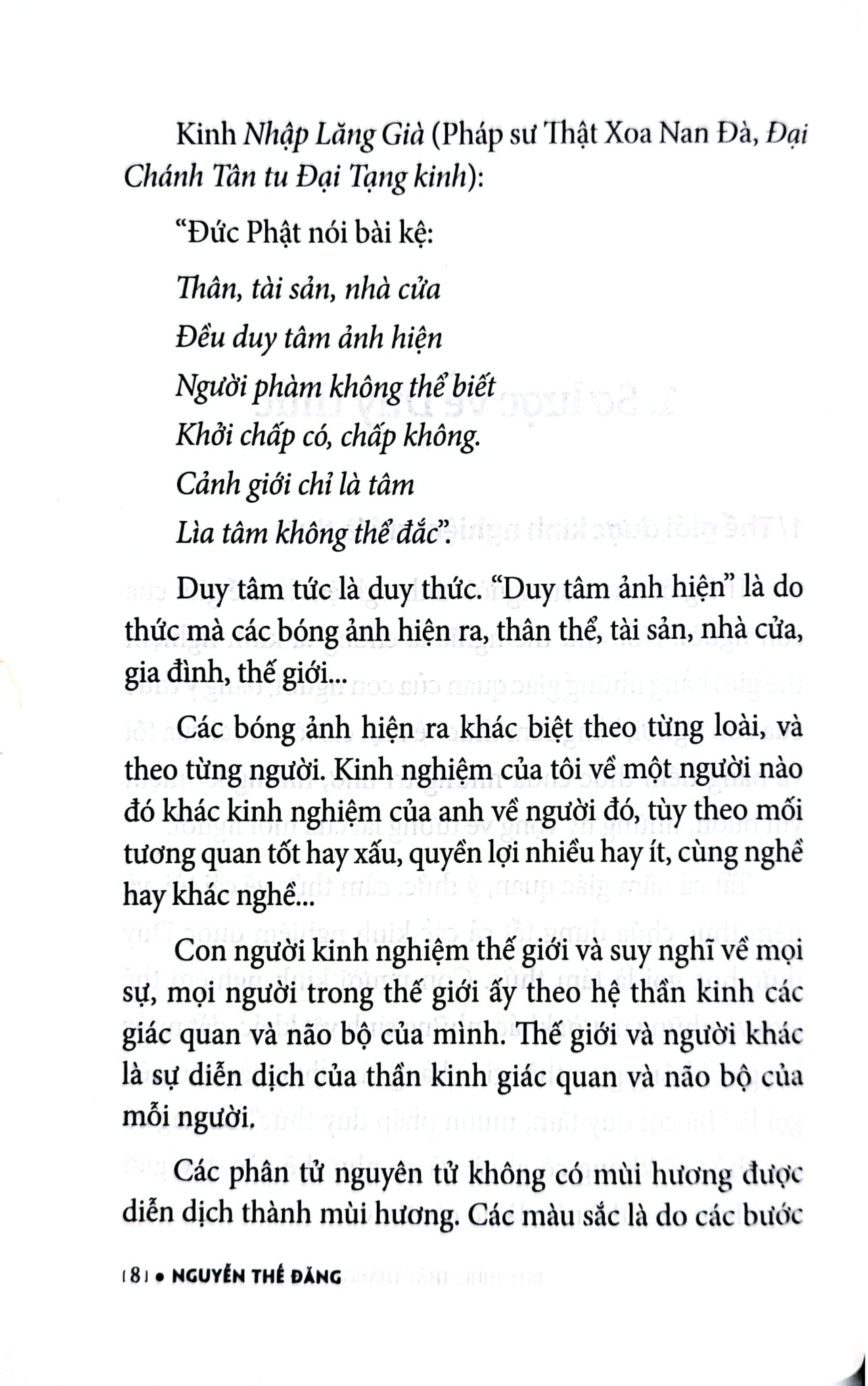 Duy Thức Thấy Thẳng Bản Tánh Của Tâm - Nguyễn Thế Đăng