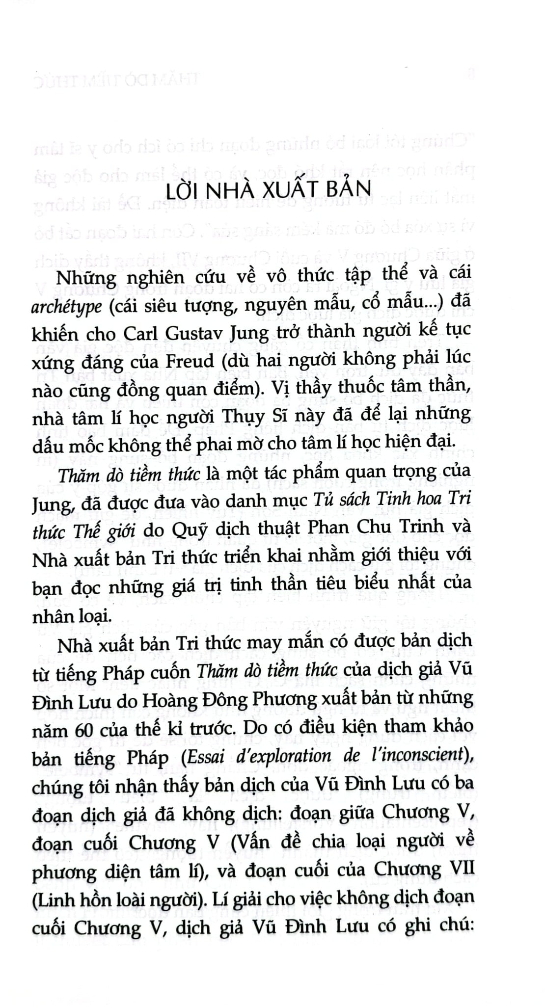 Thăm Dò Tiềm Thức  - Carl Gustav Jung
