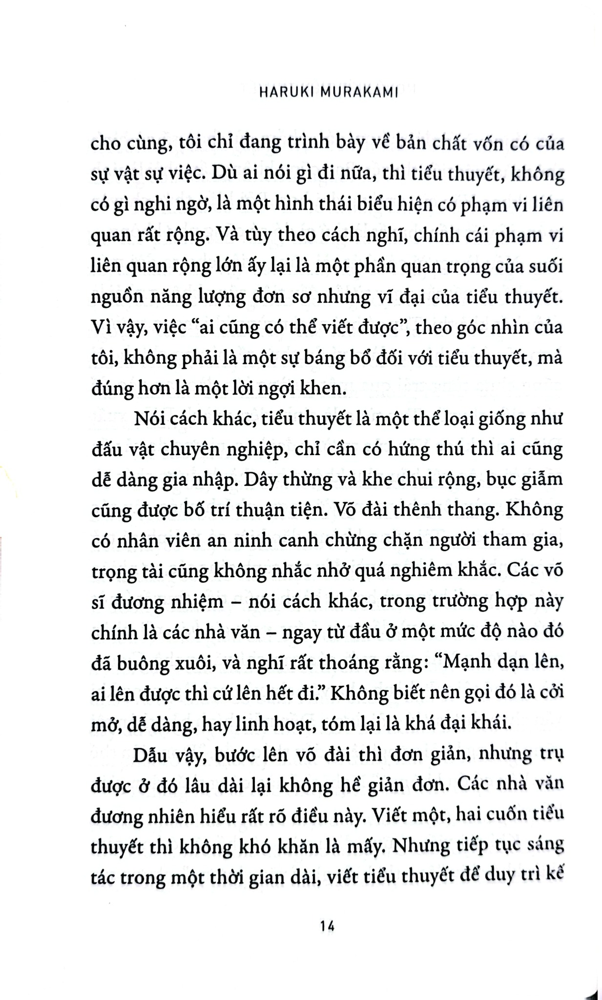 Nghề Viết Tiểu Thuyết - 
Haruki Murakami
