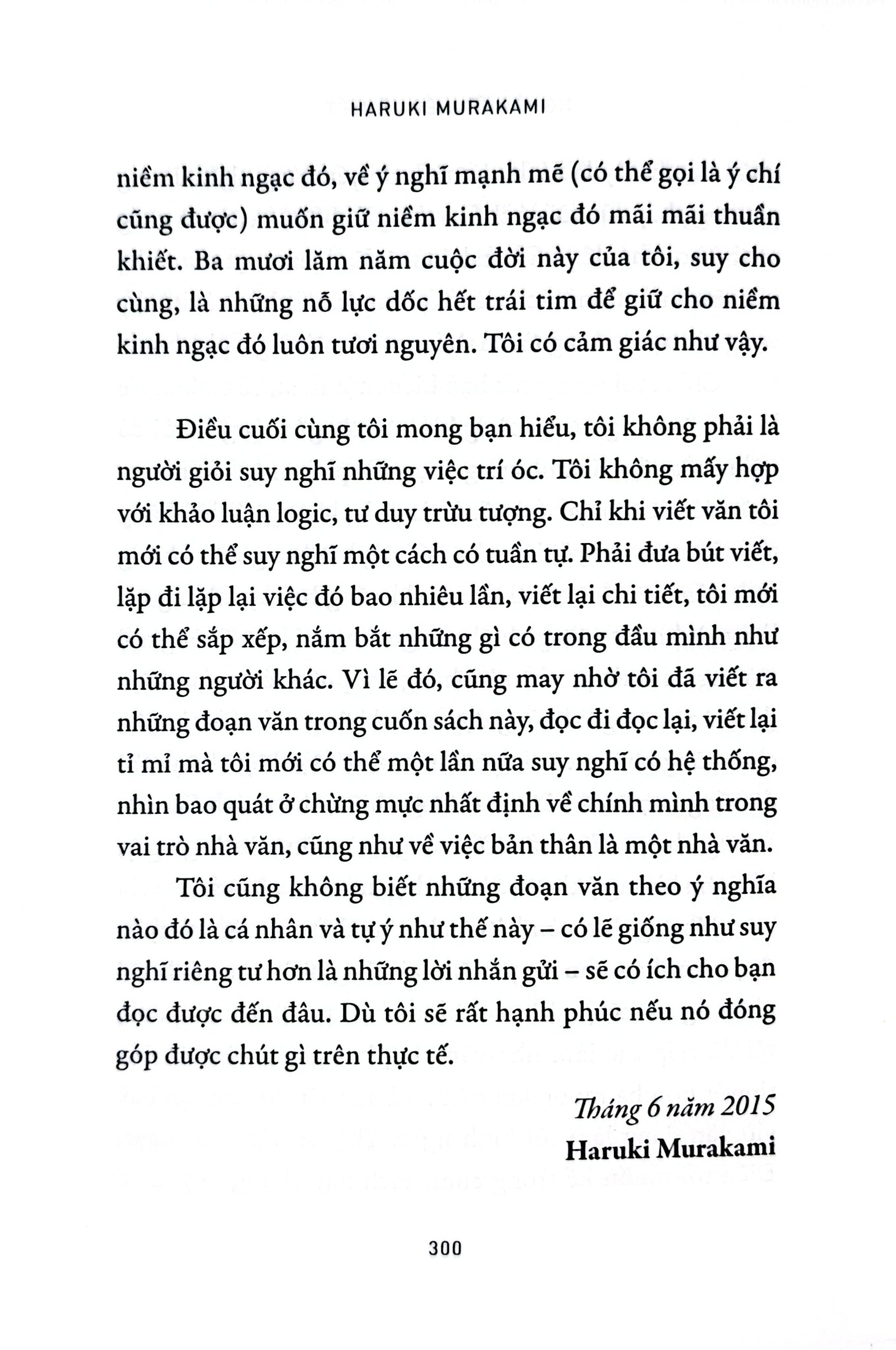 Nghề Viết Tiểu Thuyết - 
Haruki Murakami