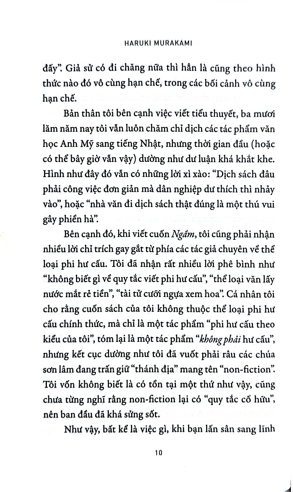 Nghề Viết Tiểu Thuyết - 
Haruki Murakami