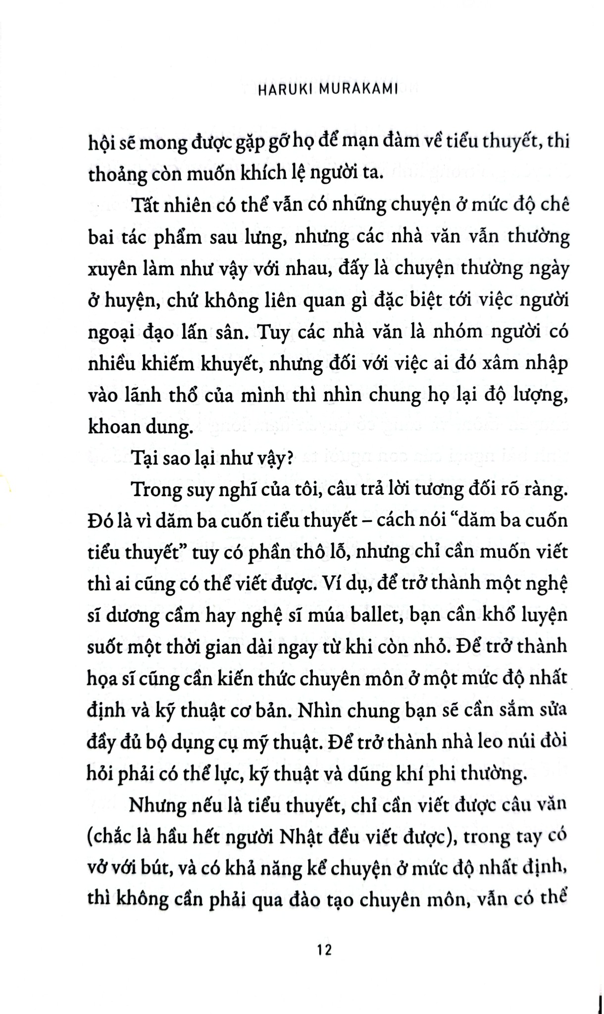 Nghề Viết Tiểu Thuyết - 
Haruki Murakami