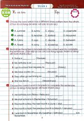 Phiếu Bài Tập Cuối Tuần Môn Tiếng Anh 5 (Dùng Chung Cho Các Bộ Sgk Hiện Hành) - Nguyễn Hoàng Thanh Ly, Nguyễn Văn Hai, Hồ Tấn Mẫn