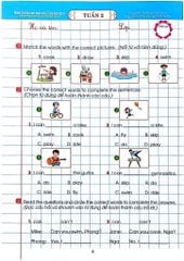 Phiếu Bài Tập Cuối Tuần Môn Tiếng Anh Lớp 4 (Dùng Chung Cho Các Bộ Sgk Hiện Hành) - Nguyễn Hoàng Thanh Ly