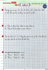 Phiếu Bài Tập Cuối Tuần Môn Toán Lớp 4 (Dùng Chung Cho Các Bộ Sgk Hiện Hành) - Nguyễn Đức Tấn