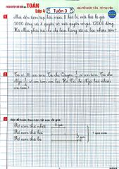 Phiếu Bài Tập Cuối Tuần Môn Toán Lớp 4 (Dùng Chung Cho Các Bộ Sgk Hiện Hành) - Nguyễn Đức Tấn