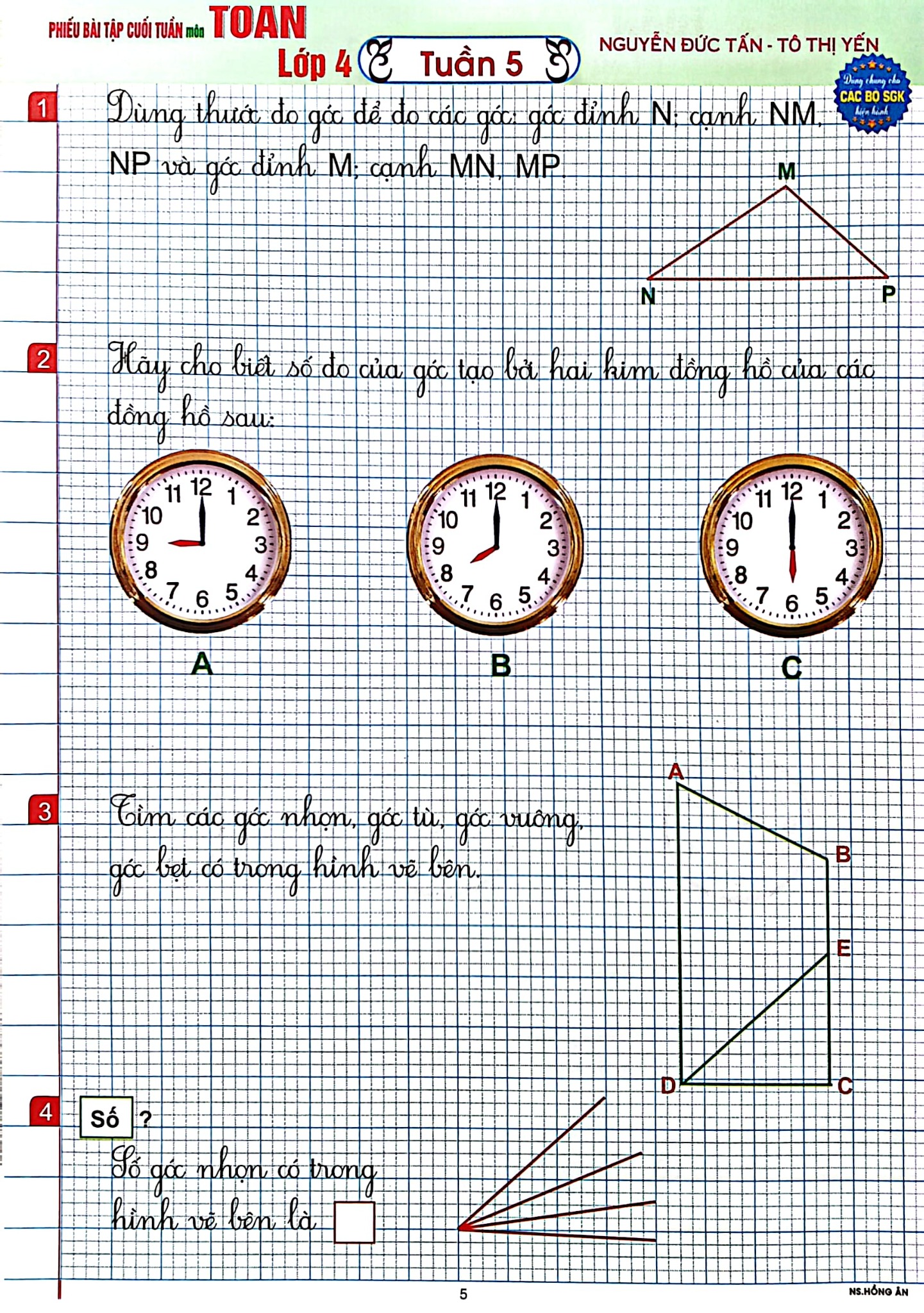 Phiếu Bài Tập Cuối Tuần Môn Toán Lớp 4 (Dùng Chung Cho Các Bộ Sgk Hiện Hành) - Nguyễn Đức Tấn