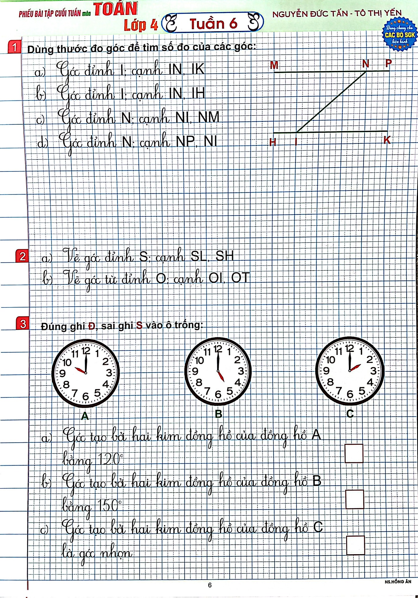Phiếu Bài Tập Cuối Tuần Môn Toán Lớp 4 (Dùng Chung Cho Các Bộ Sgk Hiện Hành) - Nguyễn Đức Tấn