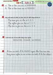 Phiếu Bài Tập Cuối Tuần Môn Toán Lớp 4 (Dùng Chung Cho Các Bộ Sgk Hiện Hành) - Nguyễn Đức Tấn