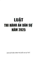 Luật Thi Hành Án Dân Sự Năm 2025 (CTQG) - Quốc Hội