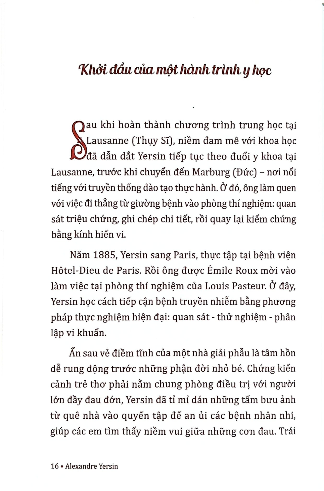 Alexandre Yersin - Những Cuộc Viễn Du Mở Đường Khoa Học - 
Nguyễn Thị Thanh Thúy