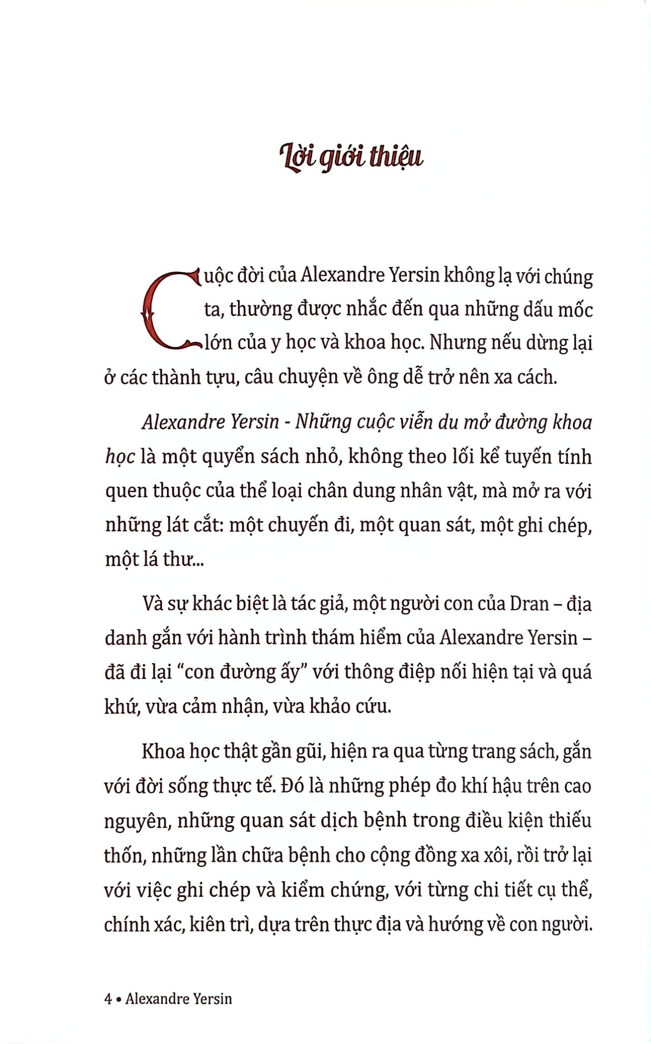 Alexandre Yersin - Những Cuộc Viễn Du Mở Đường Khoa Học - 
Nguyễn Thị Thanh Thúy