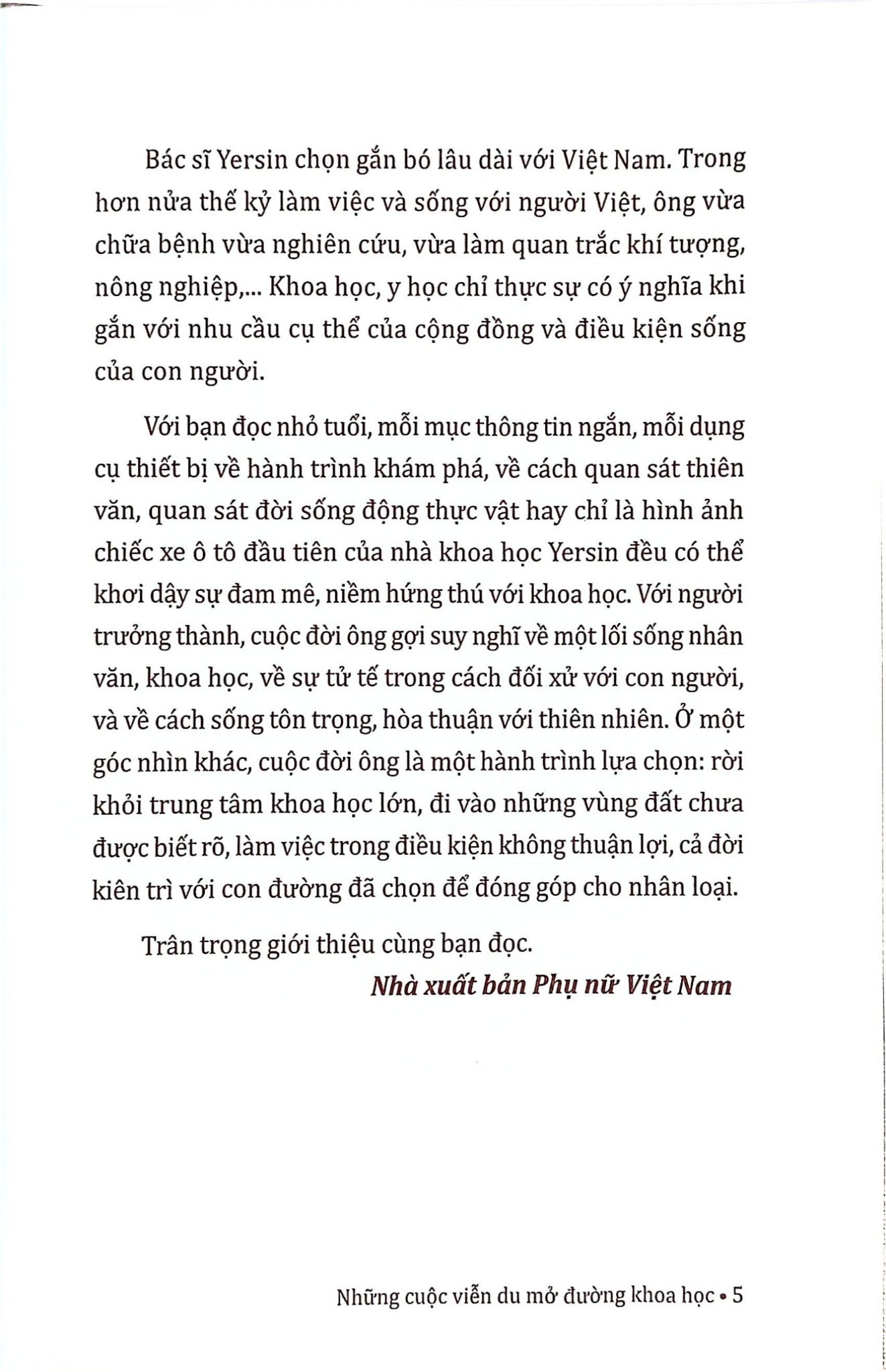 Alexandre Yersin - Những Cuộc Viễn Du Mở Đường Khoa Học - 
Nguyễn Thị Thanh Thúy
