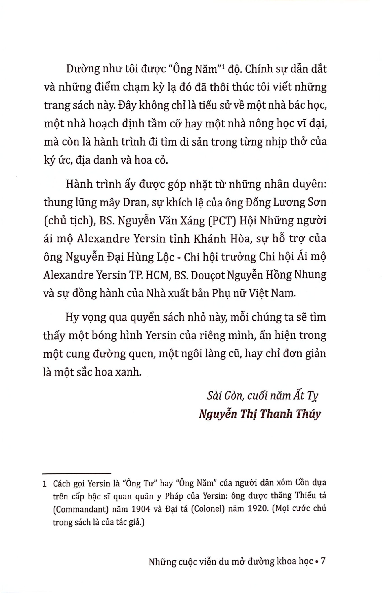 Alexandre Yersin - Những Cuộc Viễn Du Mở Đường Khoa Học - 
Nguyễn Thị Thanh Thúy