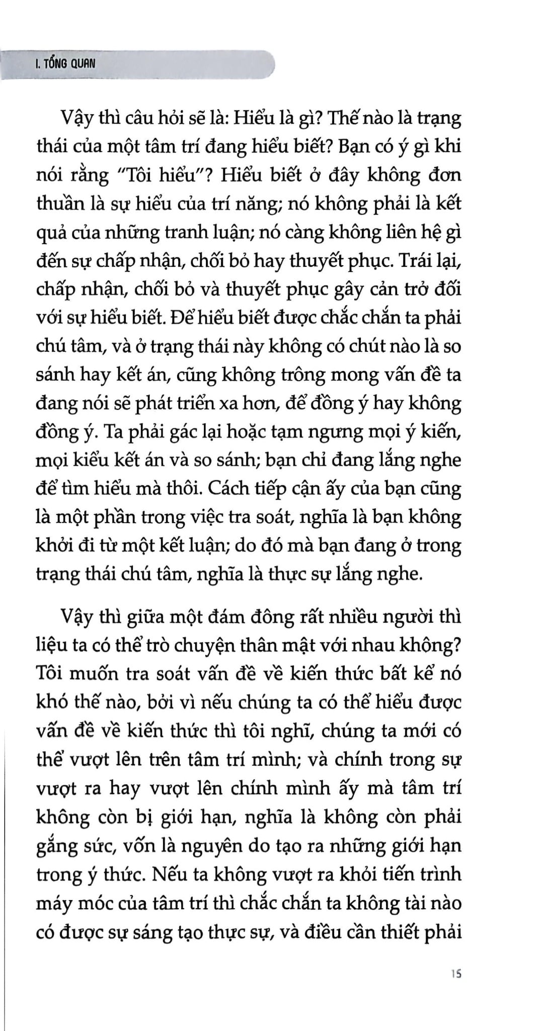 Nhận Thức Không Chọn Lựa - J. Krishnamurti
