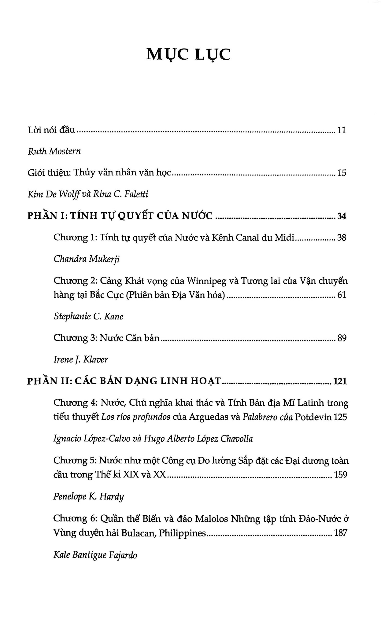 Thủy Văn Nhân Văn Học - Quan Hệ Giữa Nước Và Nhân Loại Sẽ Đi Về Đâu? - Kim De Wolff, Rina C. Faletti & Ignacio López-Calvo