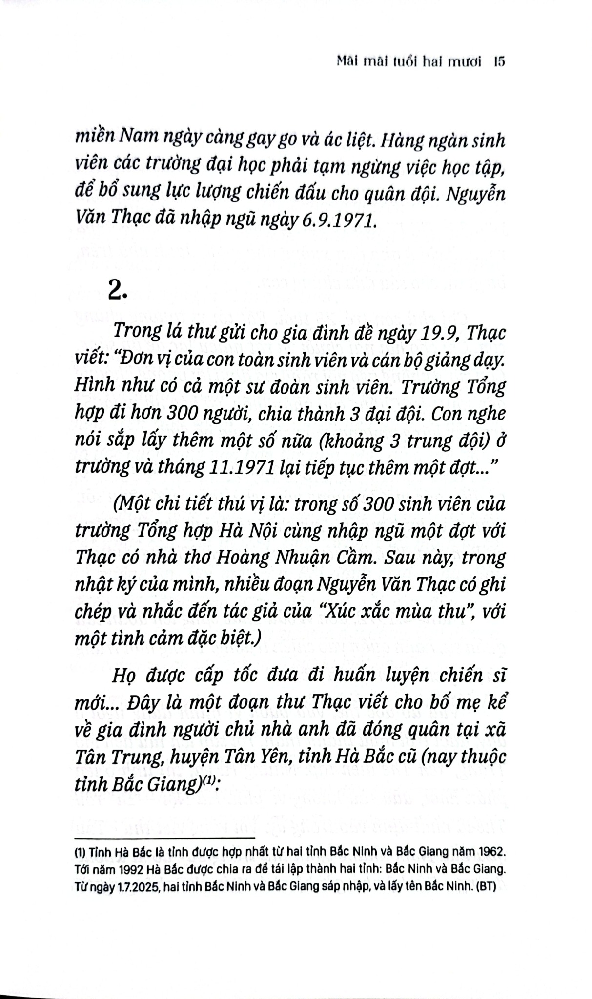Tủ Sách Thanh Niên - Mãi Mãi Tuổi Hai Mươi - Nhật Ký Thời Chiến Việt Na - 
Nguyễn Văn Thạc